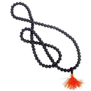 Anciently 100% Natural Unpolished Karungali Malai Original | Karungali Malai 8mm – Natural Black Ebony Wood Mala